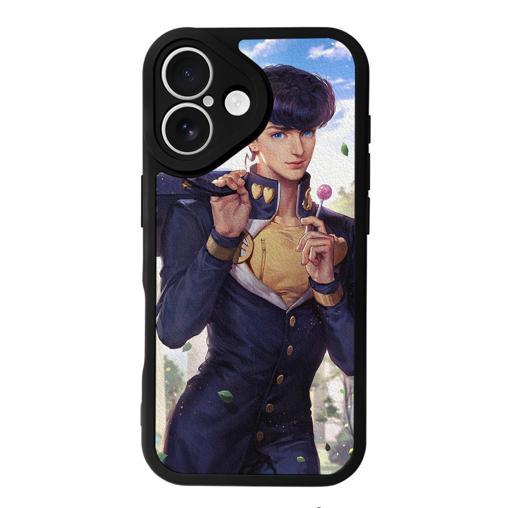 （画像用） ジョジョの奇妙な冒険 JoJo's Bizarre Adventure 【iPhone 16シリーズ対応】シリコンスマホケース（レザー調） 材質：シリコン